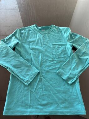 Old Navy Kids Long Sleeve Rashguard Top- Aqua